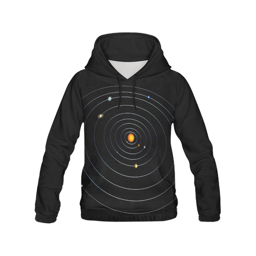 Our Solar System All Over Print Hoodie for Women (USA Size) (Model H13)