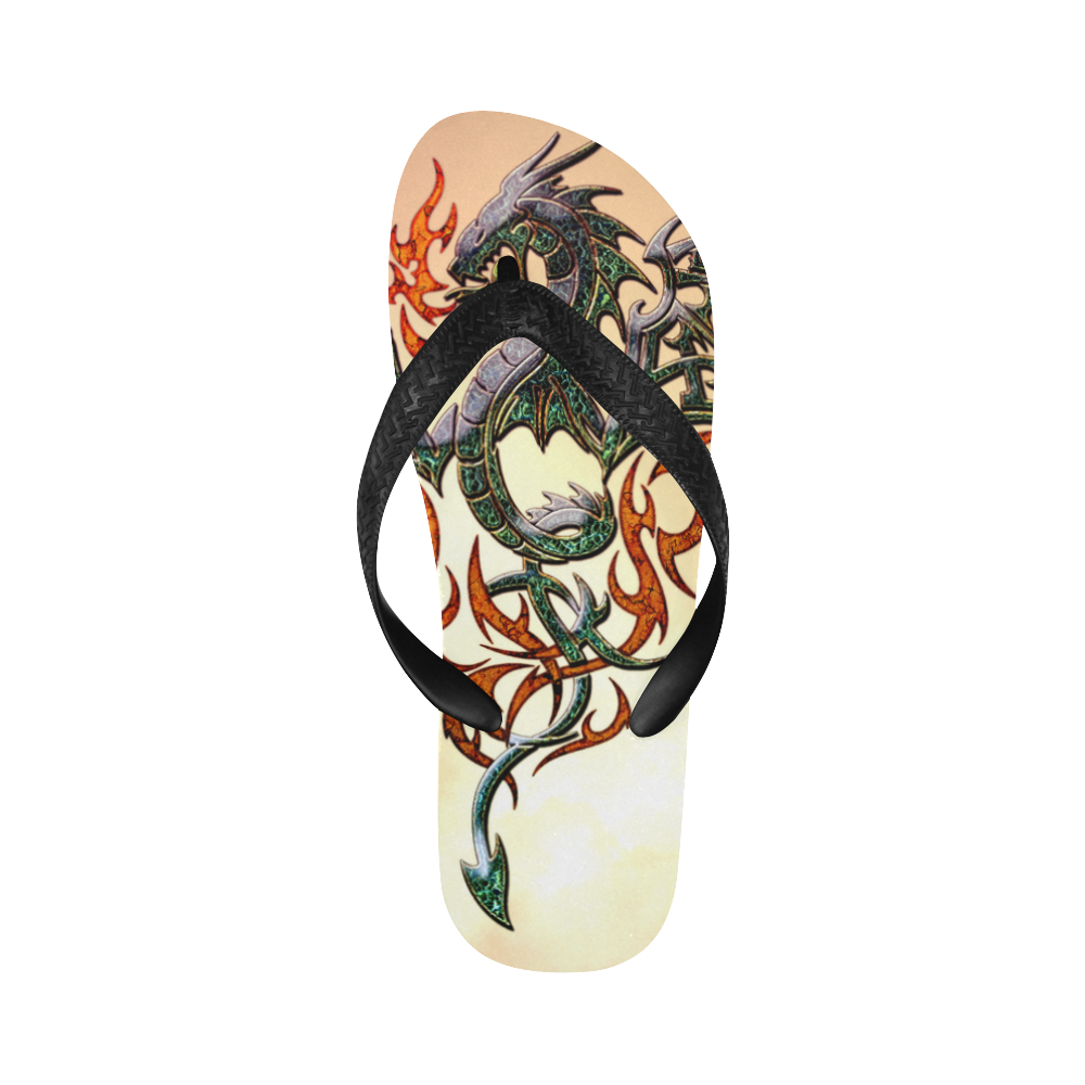 Amazing dragon, tribal design Flip Flops for Men/Women (Model 040)