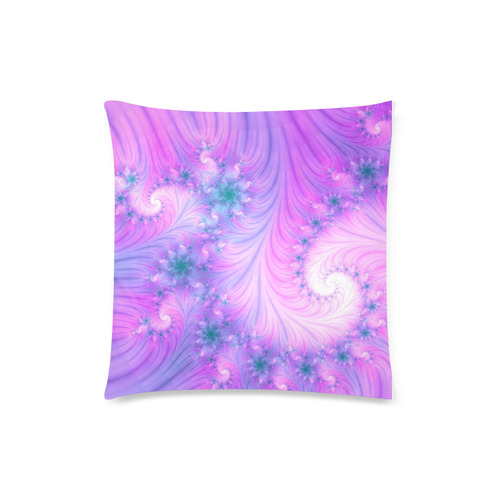 Chic and elegant spiral fractal Custom Zippered Pillow Case 18"x18" (one side)