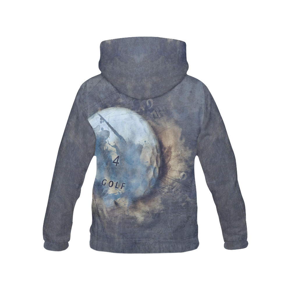 Abstract grunge golf ball All Over Print Hoodie for Men (USA Size) (Model H13)