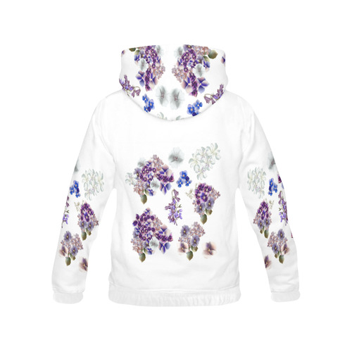 ALL OVER PRINT HOODIE : Folk flowers All Over Print Hoodie for Women (USA Size) (Model H13)