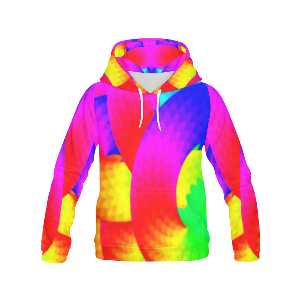 neon fun 1 All Over Print Hoodie for Men (USA Size) (Model H13)