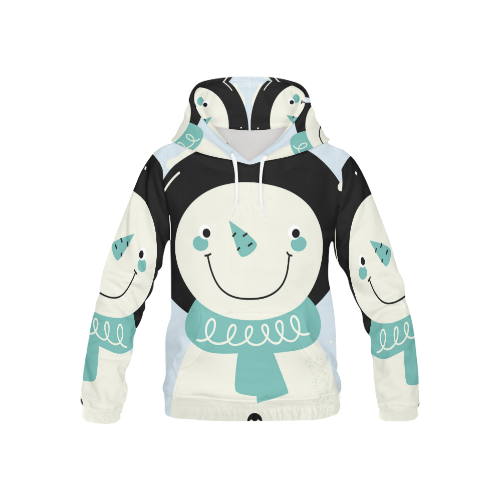 ALL OVER PRINT : with Snowmen exclusive design All Over Print Hoodie for Kid (USA Size) (Model H13)