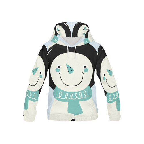 ALL OVER PRINT : with Snowmen exclusive design All Over Print Hoodie for Kid (USA Size) (Model H13)