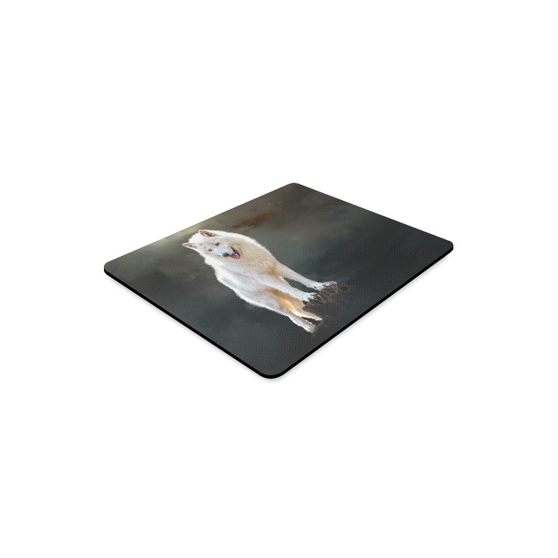 A wonderful painted arctic wolf Rectangle Mousepad