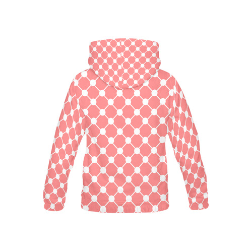 Coral Trellis Dots All Over Print Hoodie for Kid (USA Size) (Model H13)