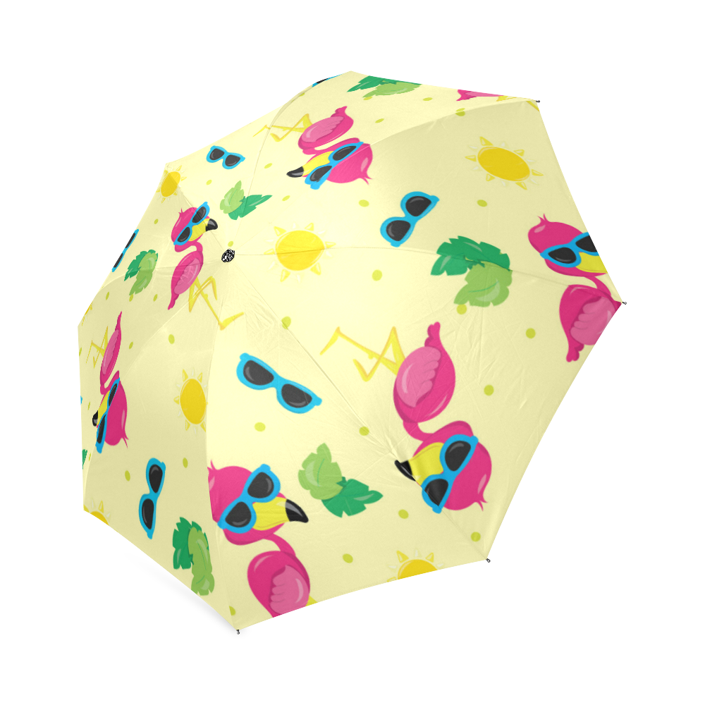 Pink Flamingos Foldable Umbrella (Model U01)