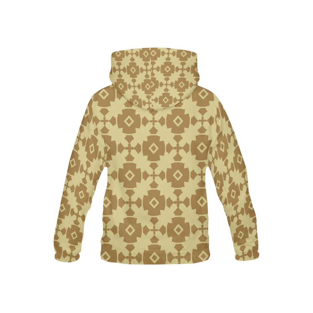 Earth Gold geometric All Over Print Hoodie for Kid (USA Size) (Model H13)