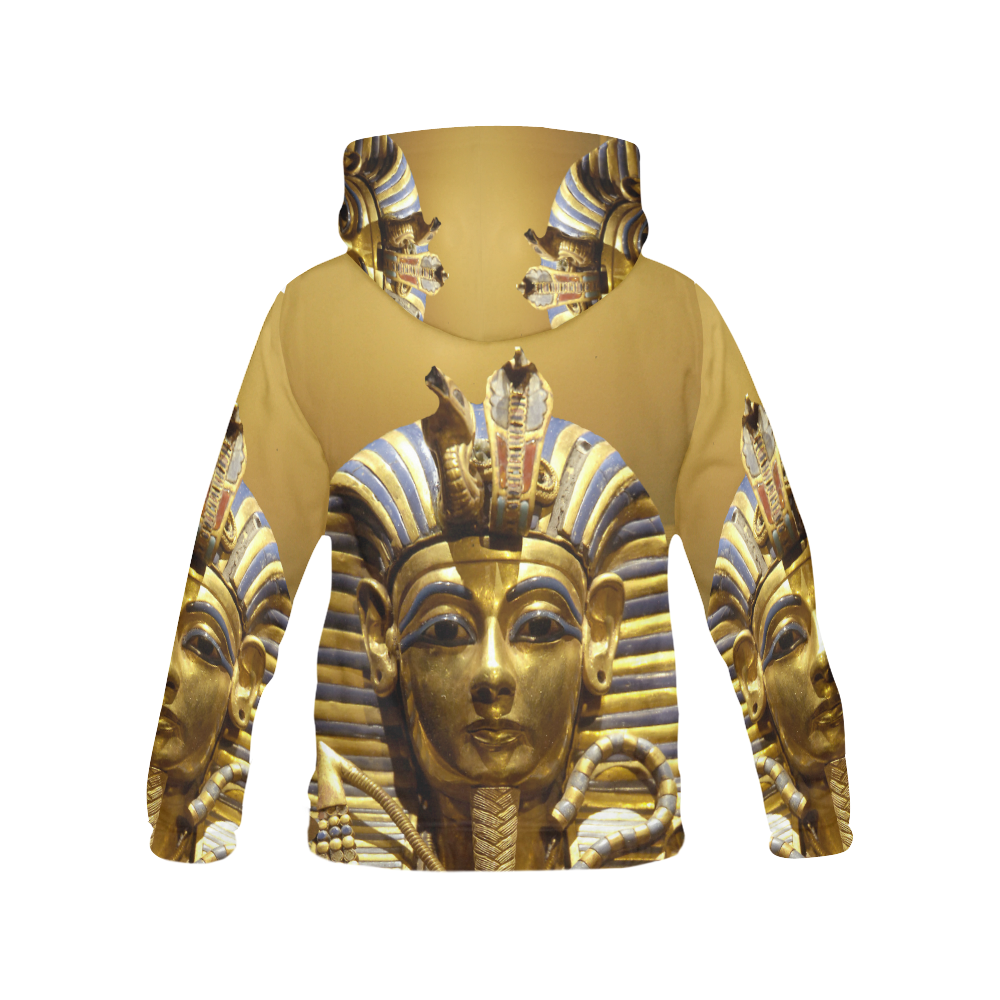 Egypt King Tut All Over Print Hoodie for Women (USA Size) (Model H13)