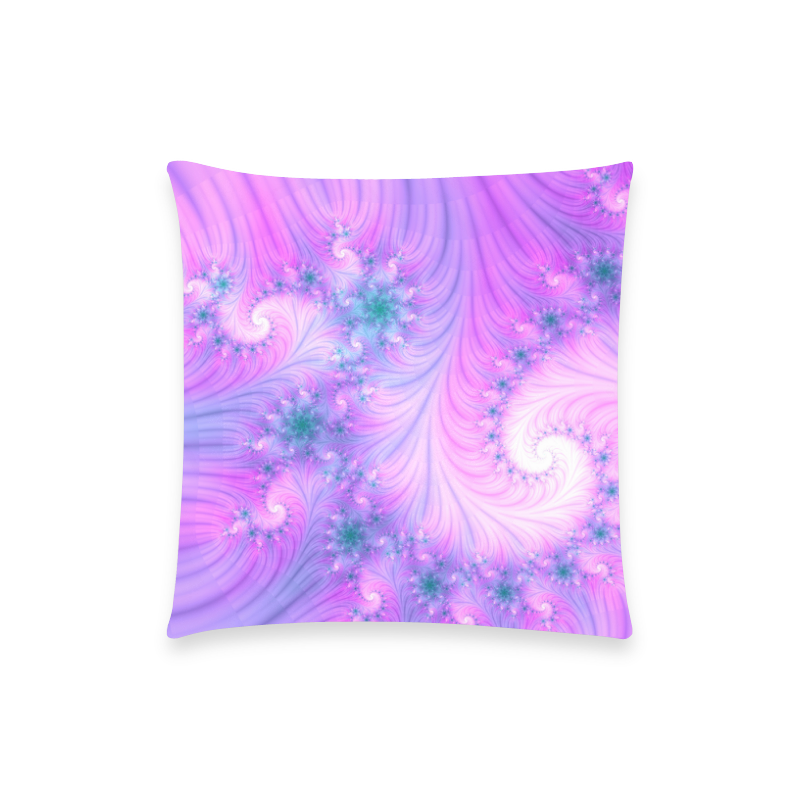 Chic and elegant spiral fractal Custom  Pillow Case 18"x18" (one side) No Zipper
