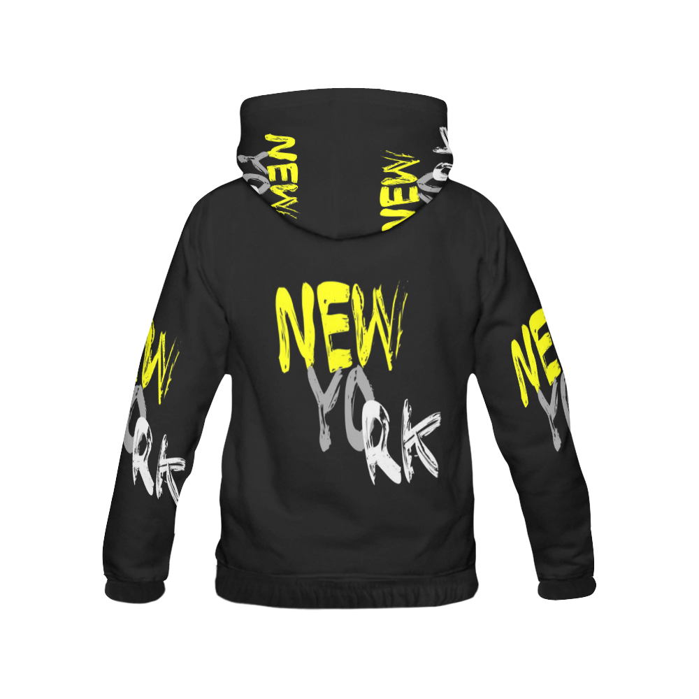 New York by Artdream All Over Print Hoodie for Women (USA Size) (Model H13)