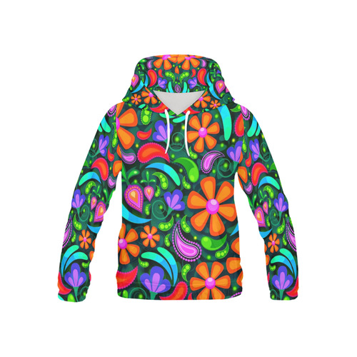floral pattern 1116 A All Over Print Hoodie for Kid (USA Size) (Model H13)