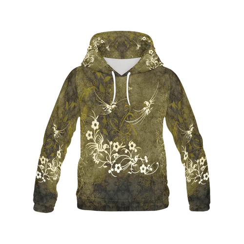 Fantasy birds with leaves All Over Print Hoodie for Men (USA Size) (Model H13)