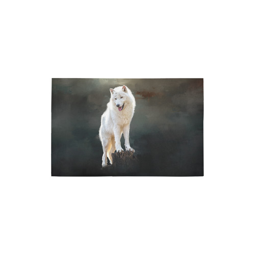 A wonderful painted arctic wolf Area Rug 2'7"x 1'8‘’