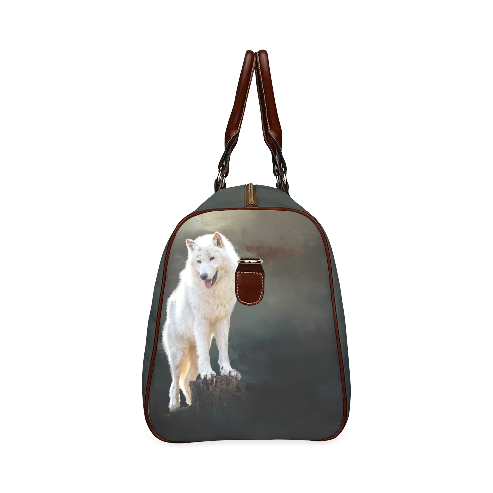 A wonderful painted arctic wolf Waterproof Travel Bag/Large (Model 1639)