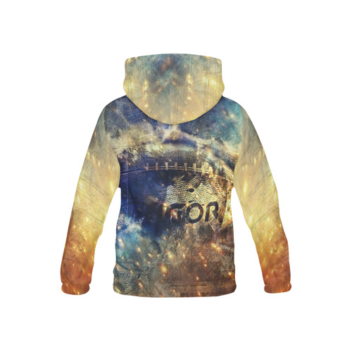 Abstract american football All Over Print Hoodie for Kid (USA Size) (Model H13)