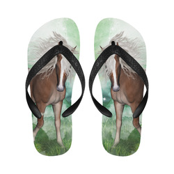 Beautiful horse Flip Flops for Men/Women (Model 040)