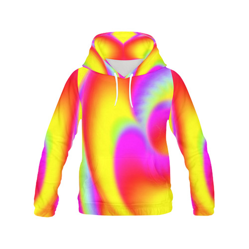 neon fun 7 All Over Print Hoodie for Women (USA Size) (Model H13)