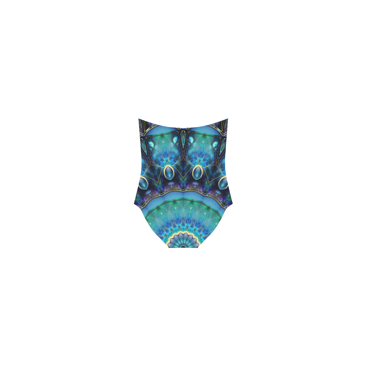 Jewel Of The Ocean Mandala Strap Swimsuit ( Model S05)
