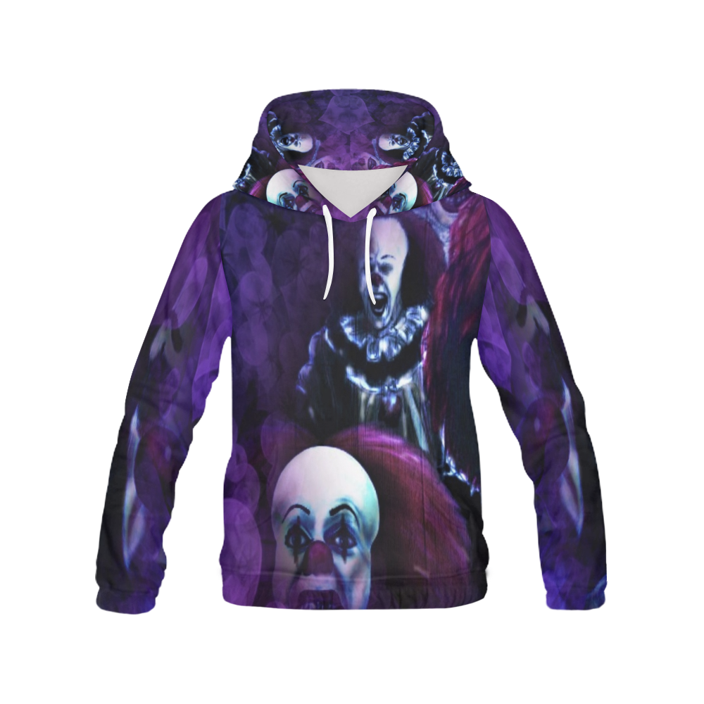Evil Clown possessed All Over Print Hoodie for Women (USA Size) (Model H13)