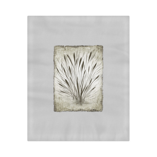 Simple, elegant ink, watercolor grass, brown hues Duvet Cover 86"x70" ( All-over-print)