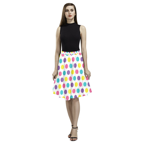 Polka Dots Melete Pleated Midi Skirt (Model D15)