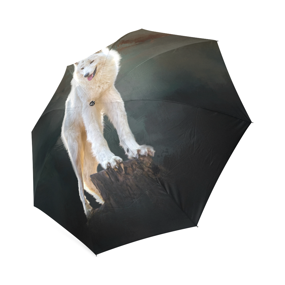 A wonderful painted arctic wolf Foldable Umbrella (Model U01)