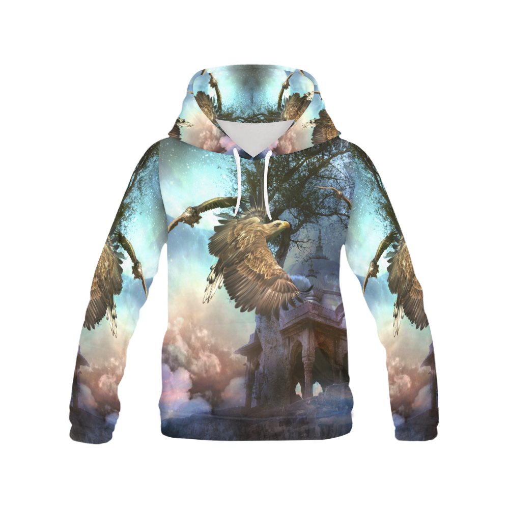 Awesome flying eagle All Over Print Hoodie for Women (USA Size) (Model H13)