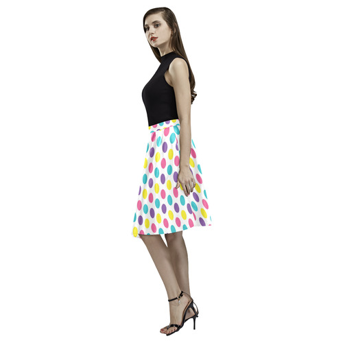 Polka Dots Melete Pleated Midi Skirt (Model D15)