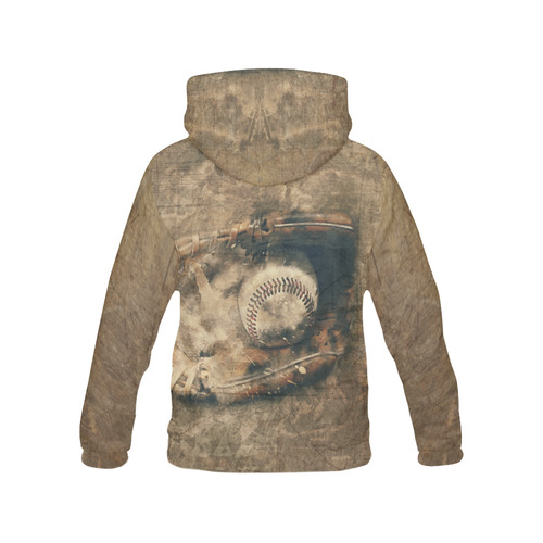 Abstract Vintage Baseball All Over Print Hoodie for Men (USA Size) (Model H13)