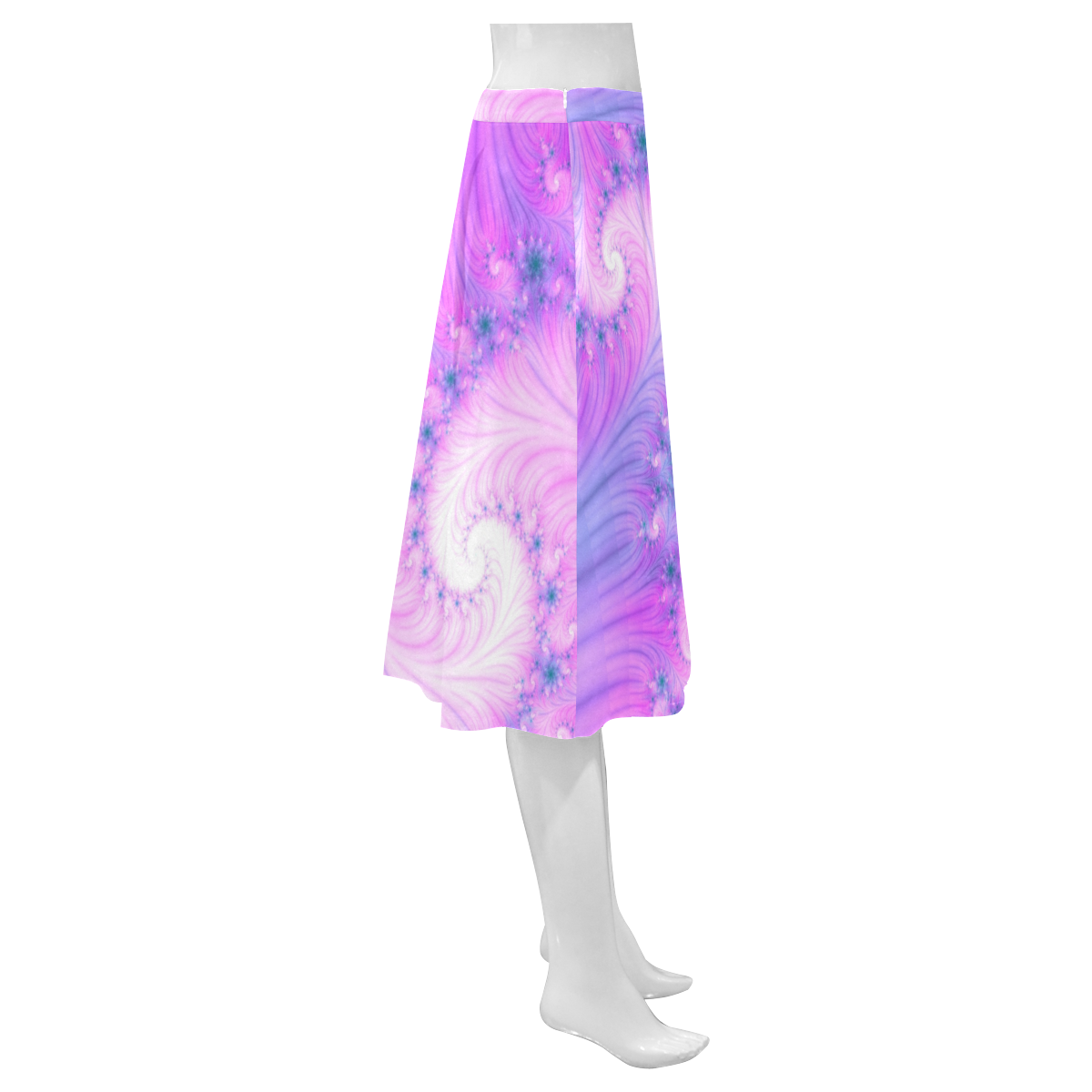 Chic and elegant spiral fractal Mnemosyne Women's Crepe Skirt (Model D16)