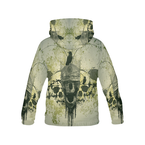 creepy skull All Over Print Hoodie for Men (USA Size) (Model H13)