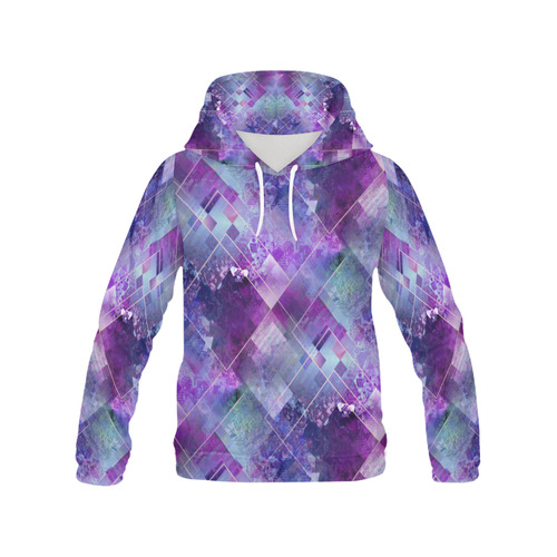 Marbleized Amethyst All Over Print Hoodie for Women (USA Size) (Model H13)