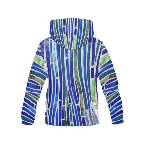blue mosaic All Over Print Hoodie for Women (USA Size) (Model H13)