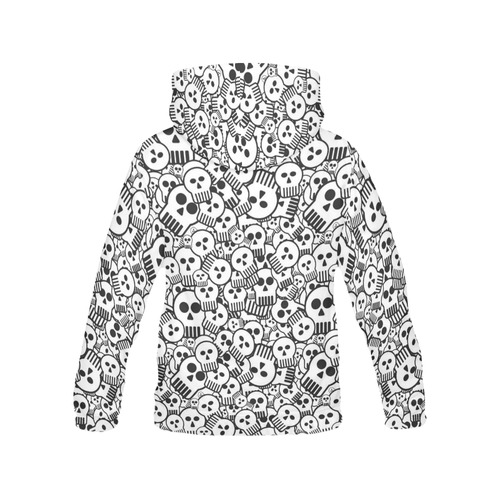 toon skulls All Over Print Hoodie for Women (USA Size) (Model H13)