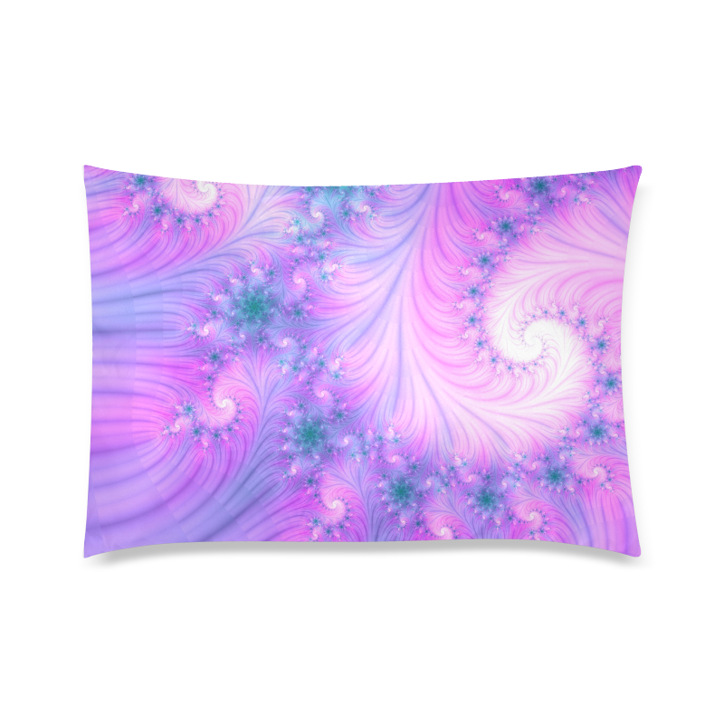Chic and elegant spiral fractal Custom Zippered Pillow Case 20"x30" (one side)