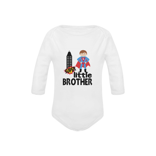 Superhero Little Brother Baby Powder Organic Long Sleeve One Piece (Model T27)
