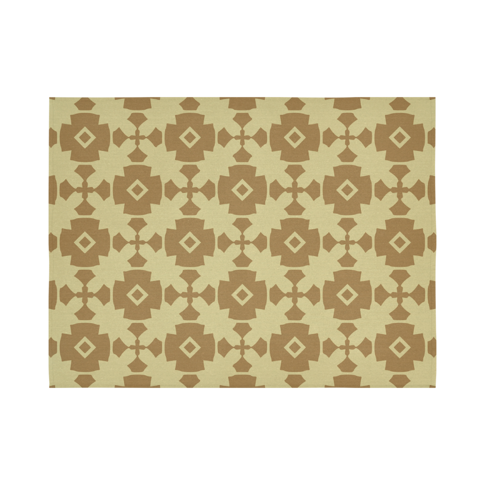 Earth Gold geometric Cotton Linen Wall Tapestry 80"x 60"