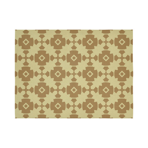 Earth Gold geometric Cotton Linen Wall Tapestry 80"x 60"
