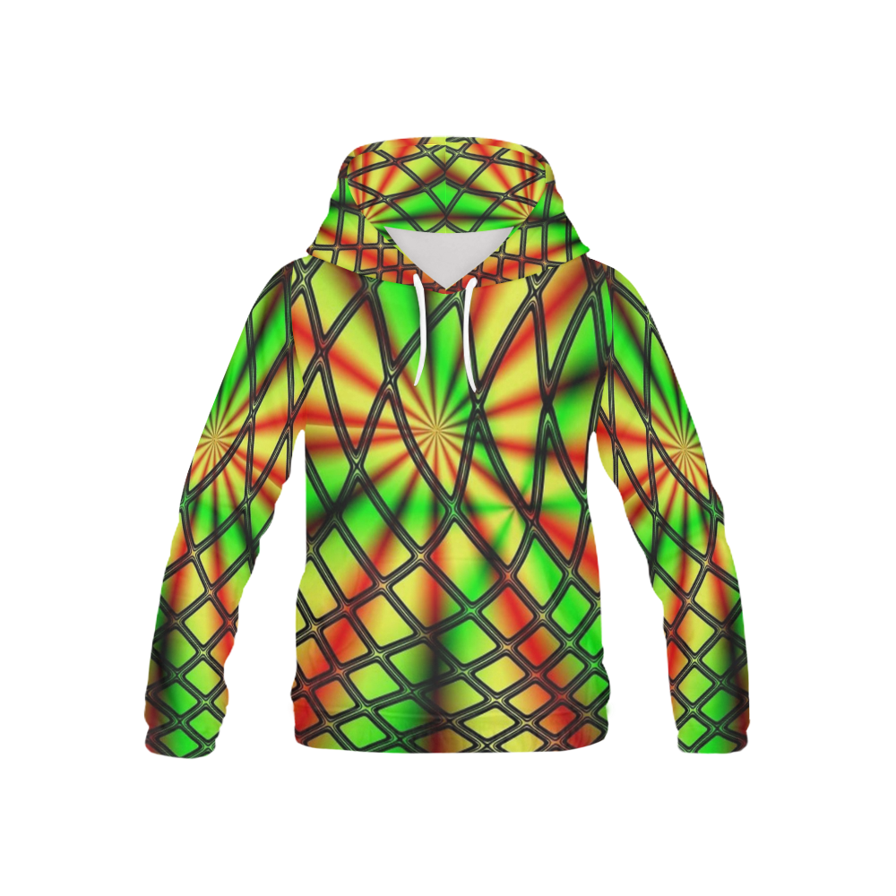 neon behind network All Over Print Hoodie for Kid (USA Size) (Model H13)
