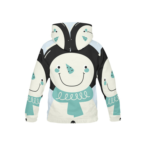 ALL OVER PRINT : with Snowmen exclusive design All Over Print Hoodie for Kid (USA Size) (Model H13)
