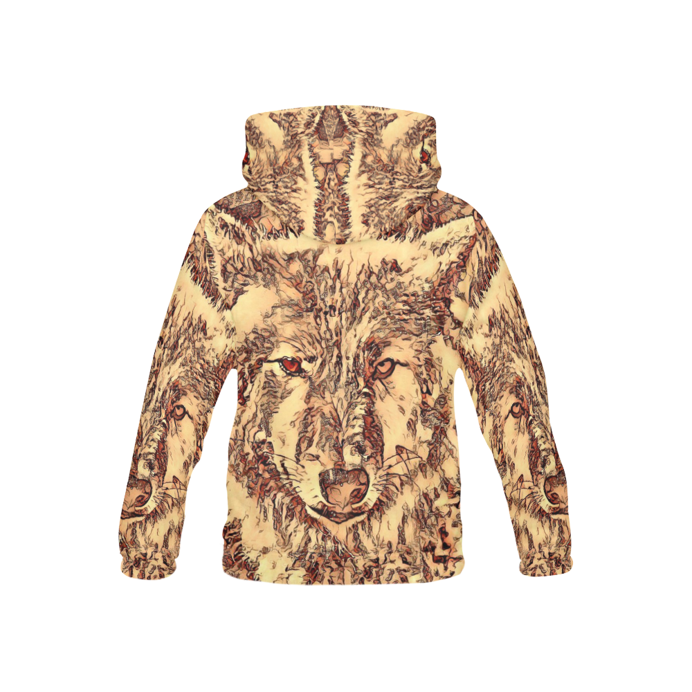 Animal ArtsStudio- amazing wolf CP All Over Print Hoodie for Kid (USA Size) (Model H13)
