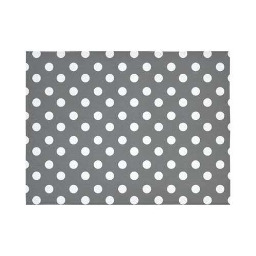 Gray Polka Dots Cotton Linen Wall Tapestry 80"x 60"