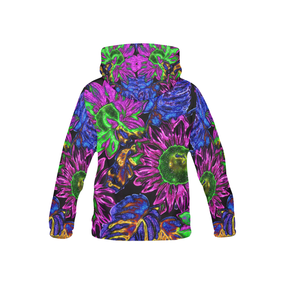 amazing neon floral 1 All Over Print Hoodie for Kid (USA Size) (Model H13)