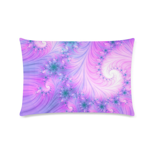 Chic and elegant spiral fractal Custom Rectangle Pillow Case 16"x24" (one side)