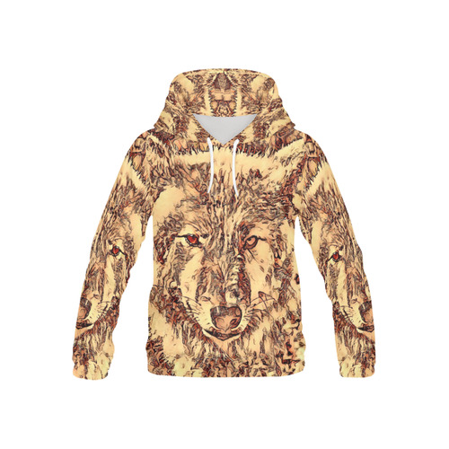 Animal ArtsStudio- amazing wolf CP All Over Print Hoodie for Kid (USA Size) (Model H13)