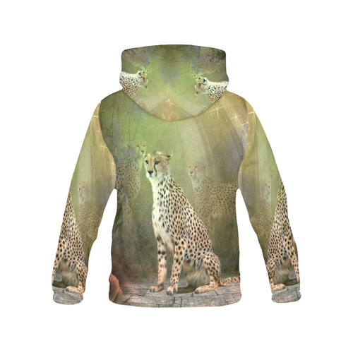 Beautiful leopard All Over Print Hoodie for Women (USA Size) (Model H13)
