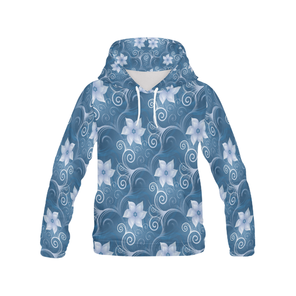 Ocean Of Flowers All Over Print Hoodie for Women (USA Size) (Model H13)
