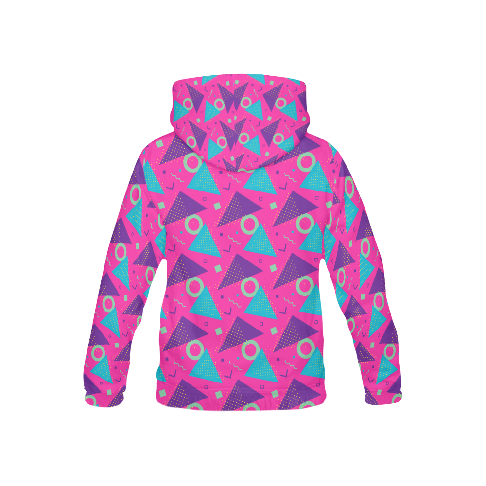 Geometric Mid-Century Pattern All Over Print Hoodie for Kid (USA Size) (Model H13)