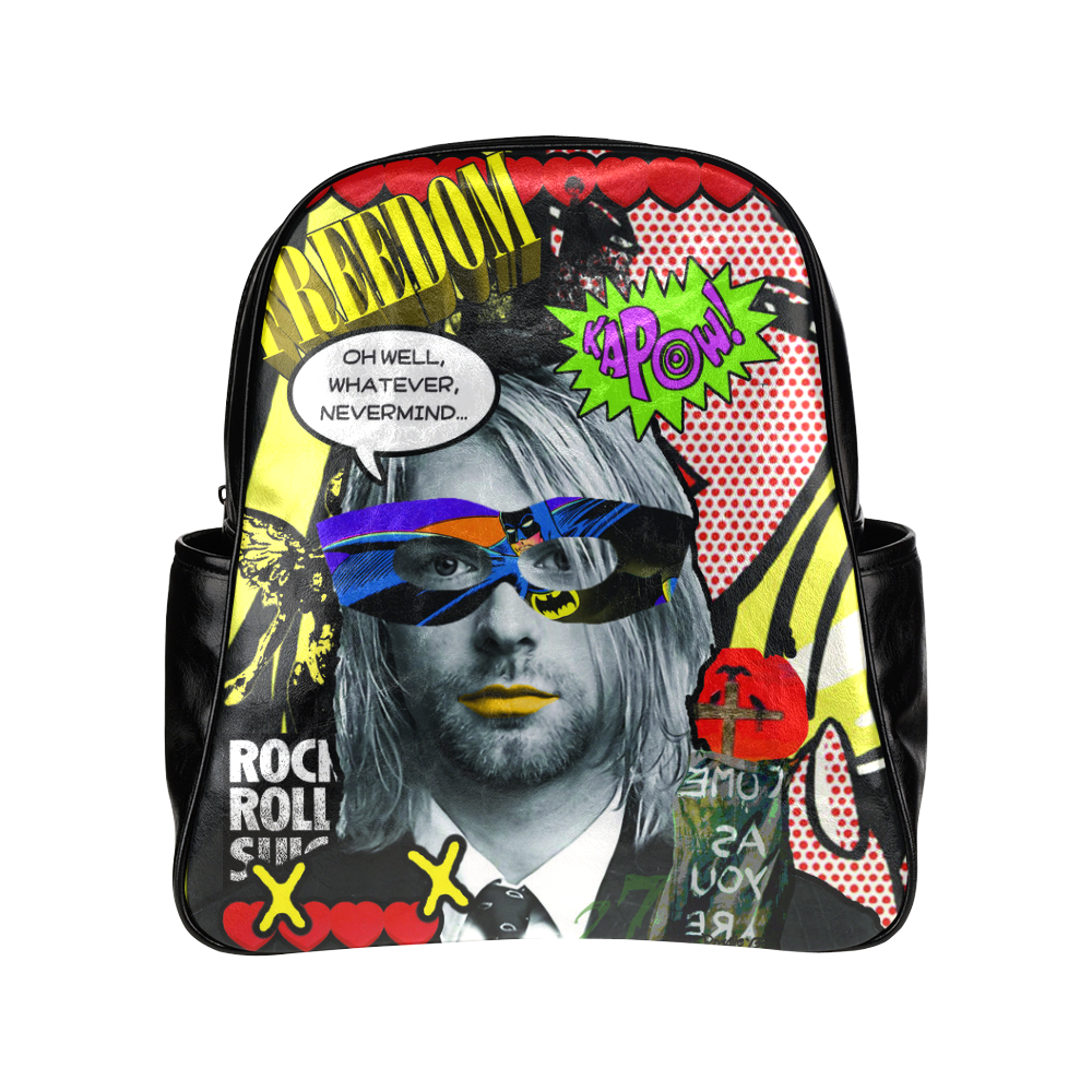 Bat Cobain Multi-Pockets Backpack (Model 1636)